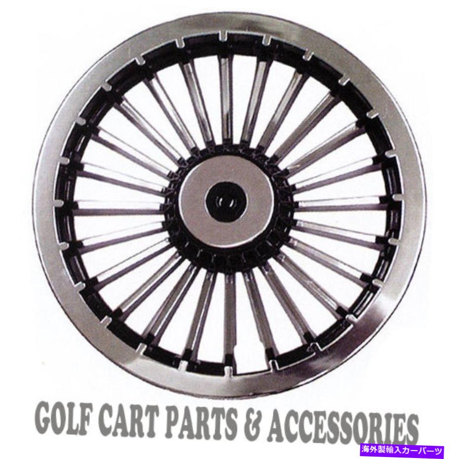 Wheel Covers Set of 4 CHROME 8" ゴルフカートのハブキャップ - EZGO、CLUB CAR、4輪NEWカバーのYAMAH..