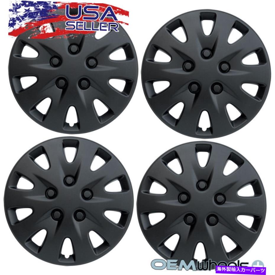 Wheel Covers Set of 4 4 NEW BLACK OEM 17