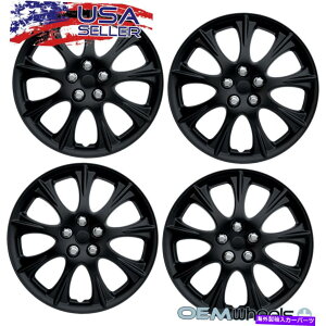 Wheel Covers Set of 4 4 NEW OEMマットブラック15" ハブキャップトヨタ・ターセルCENTERホイールセットをカバーFITS 4 NEW OEM MATTE BLACK 15" HUB CAPS FITS TOYOTA TERCEL CENTER WHEEL COVERS SET