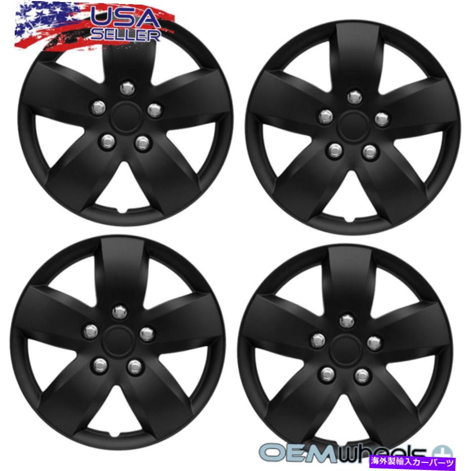 Wheel Covers Set of 4 4新しいOEMマットブラック14