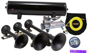 Train Horn Kleinn自動車エアホーンHK9-SLIMLINEプロブラスタートリプルトレインホーンキット Kleinn Automotive Air Horns HK9-SLIMLINE Pro Blaster Triple Train Horn Kit