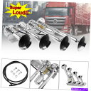 Train Horn 185デシベル4トランペット列車エアホーンキットスーパーラウド車のトラックのボートSUV 12V 24Vシルバー 185db 4 Trum...