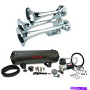 Train Horn BEHEMOTH電車ホーンキットエアホーンのw / VIAIR 280Cエアーコンプレッサー2.5ギャルタンク152デシベル BEHEMOTH Train Horn Kit Air Horn w/ VIAIR 280c Air Compressor 2.5 gal Tank 152db