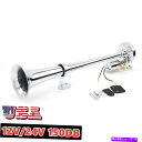 Train Horn 列車のトラックローリーY6W7ユニバーサル150デシベル12V / 24V電気ホーンクロームエアホーン Universal 150dB 1...