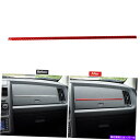 Carbon fiber Internal レッドカーボンファイバー内部ストレージボックスストリップカバートリムについてはダッジ・ジャーニー2009-2010 ...