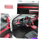 Carbon fiber Internal レッドカーボンファイバー内扉装飾カバートリムのためにホンダシビック10日2016年から2021年 Red Carbo...