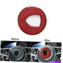 Carbon fiber Internal ポルシェ・マカン2014-2019のためにレッドカーボンファイバーインナーステアリングホイールカバートリム Red ...