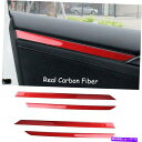 Carbon fiber Internal レッドカーボンファイバーインナードア化粧パネルカバーフィット感のためのホンダシビック2016-2019 Red Ca...
