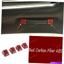 Carbon fiber Internal レッドカーボンファイバーABSインナー屋根グラブハンドルカバーにダッジチャレンジャー2015年から2020年 Red...