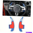 Steering Wheel Paddle Shifter tH[h}X^O2015+u[̂߂2XA~XeAOzC[Vt^[phJo[g 2X Aluminum Steering Wheel Shifter Paddle Cover Trim for Ford Mustang 2015+ Blue