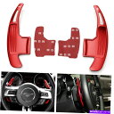 Steering Wheel Paddle Shifter レッドアルミステアリングホイールのパドルシフターの拡張のためにフォードマスタング15アップ Red Aluminum Steering Wheel Paddle Shifter Extensions For 15-up Ford Mustang