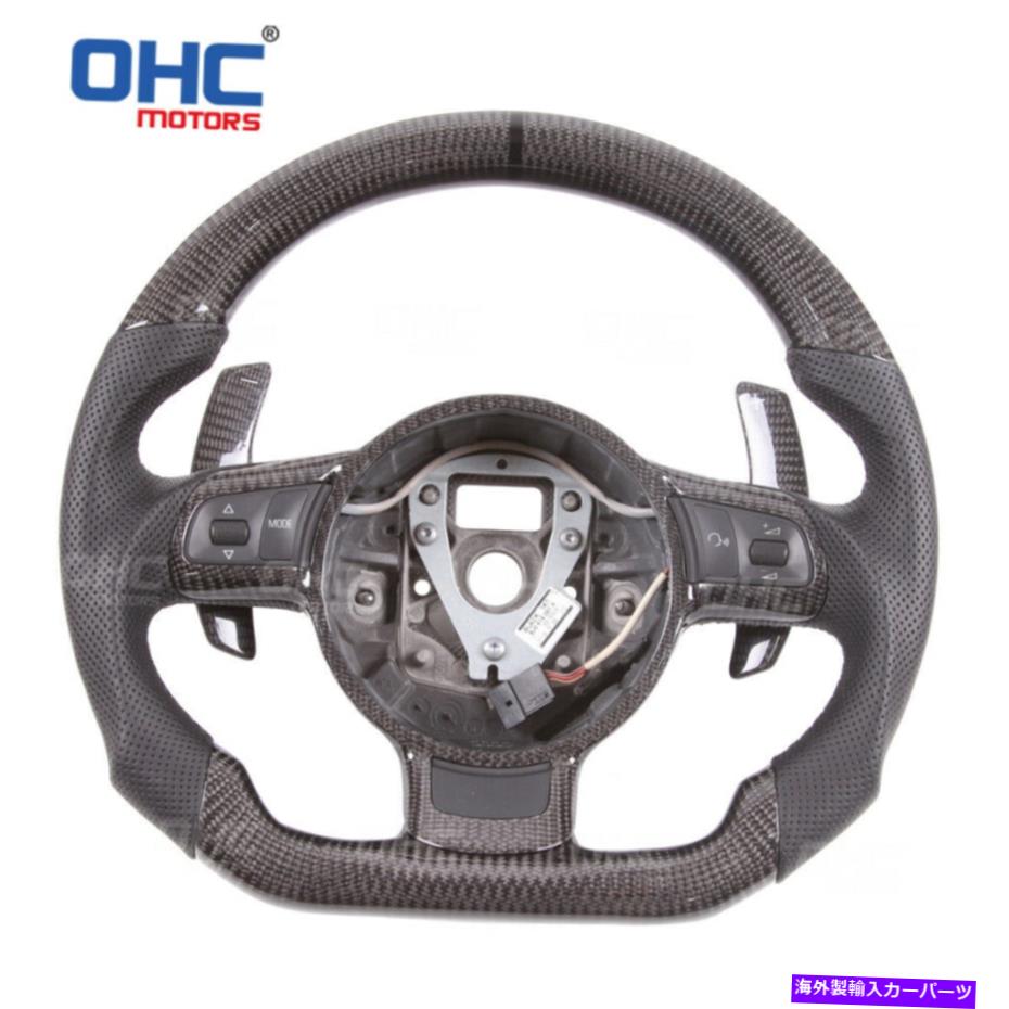 Steering Wheel Paddle Shifter アウディR8 TT TTRS実カーボンファイバーステアリングホイールカーボンファイバーパドルシフターのために For Audi R8 TT TTRS Real Carbon Fiber Steering Wheel Carbon FIBER Paddle Shifter