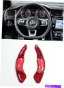 Steering Wheel Paddle Shifter PinalloyレッドカーボンファイバーステアリングホイールDSGパドルシフターVWゴルフGTI M...