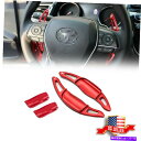 Steering Wheel Paddle Shifter 2018アップトヨタカムリのために2倍のレッドアルミステアリングホイールパドルシフター拡張 2x R...