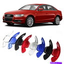 Steering Wheel Paddle Shifter 合金ステアリングホイールDSGパドルシフター延長カバーフィット感のためのアウディA4 13-16 Alloy Steering Wheel DSG Paddle Extension Shifters Cover Fit For Audi A4 13-16(2)