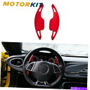 Steering Wheel Paddle Shifter 赤い車のステアリングホイールのシフトパドルシフタートリムのためにシボレーカマロ16 17 18 Re...
