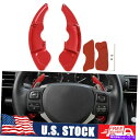 Steering Wheel Paddle Shifter ペア赤い車のステアリングホイールのパドルシフター拡張のためのレクサスRC IS NX 15-16 P...