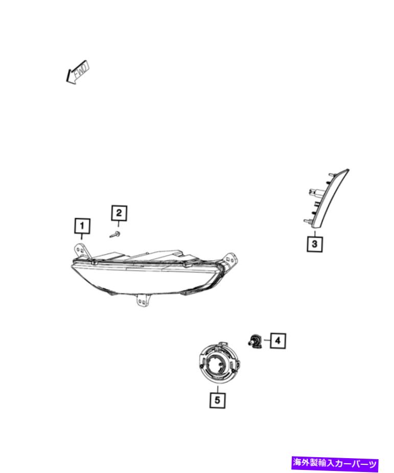 Side Marker 本物のMOPARサイドマーカーランプ左68206449AA Genuine MOPAR Side Marker Lamp Left 68206449AA