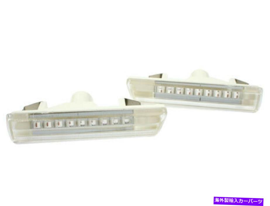 Side Marker クリスタルクリアLEDサイドマーカーライト01-06 BMW E46 3シリーズ用 Crystal Clear LED S..