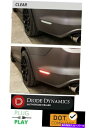 Side Marker ペアクリアLEDリアサイドマーカーライト2015-2020フォードマスタングのために Pair Clear LED Rear Side ...
