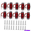 Side Marker 10倍2LEDサイドマーカーライト10PCSのレッドパーフェクトフィット高輝度テールランプFE 10X 2LED Side Marker Lights 10Pcs Red Perfect Fit High Brightness Tail Lamp FE(2)