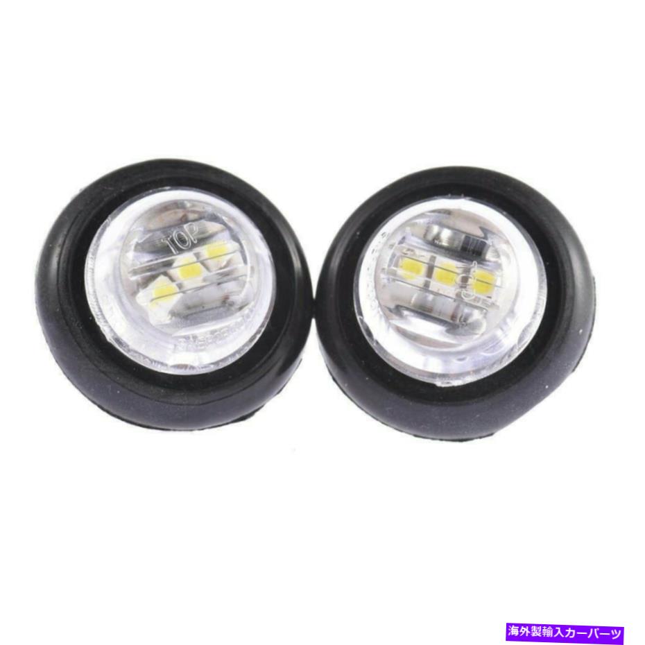 Side Marker 4X 12V 6000K OUTLINE SIDE MARKER 3 LED WHITE LIGHTS LAMP FOR LORRYトレーラートラック 4X 12V 6000k OUTLINE SIDE MARKER 3 LED WHITE LIGHTS LAMP FOR LORRY TRAILER TRUCK