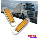 Side Marker 10倍アンバー/イエロー12LEDサイドマーカーライトトラックRVトレーラーIP68防水AH 10x Amber/Yellow 12LED Side Marker Light Truck RV Trailer IP68 Waterproof AH