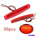 Side Marker 30Xレッド9-LED車のトラックのトレーラーローリー封印されたサイドマーカークリアランスLEDライト 30X Red 9-LED Ca...