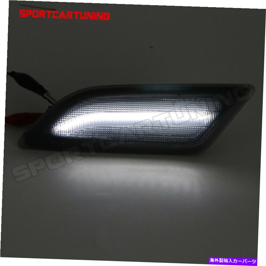 SideMarker2012から14メルセデスW204C250C300C350用白色LEDサイドマーカーライトスモークレンズWhiteLEDSideMarkerLightSmokedLensFor2012-14MercedesW204C250C300C350