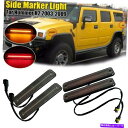 Side Marker ハマーH2 03-09 LEDフロントリアサイドフェンダーマーカーランプ点灯のために4本25952319 4pcs For Hummer...