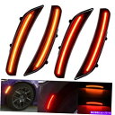 Side Marker 15-19ダッジチャージャー、私たちのためにスモークLENS LEDサイドマーカーLIGHTSフロント＆リアSET Smoked LENS LED SIDE MARKER LIGHTS FRONT & REAR SET For 15-19 DODGE CHARGER US