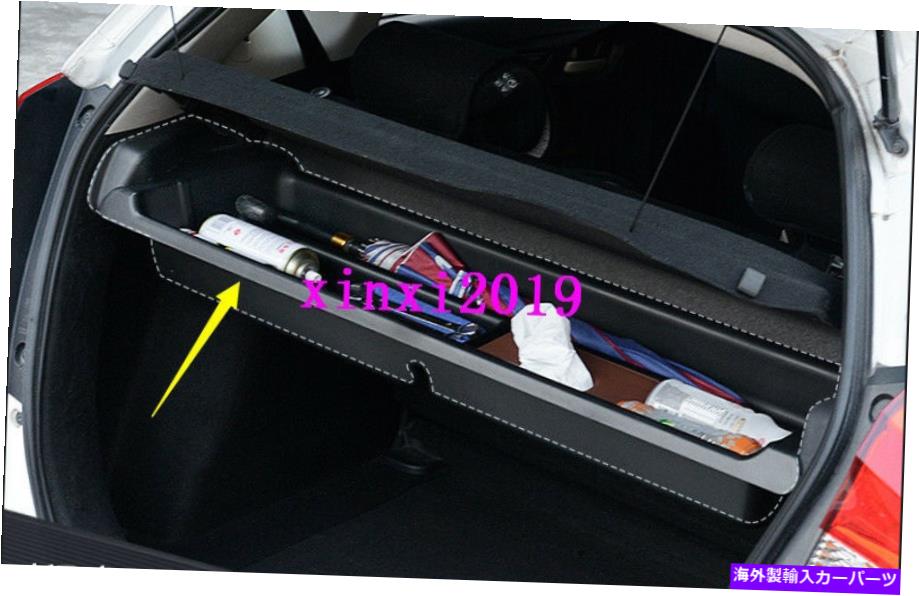 Cover Rear Trunk ۥեå/㥺2014-20181PCS֥åABSꥢȥ󥯼ǼܥåСȥ 1pcs Black ABS Rear Trunk storage box cover trim For Honda Fit / Jazz 2014-2018