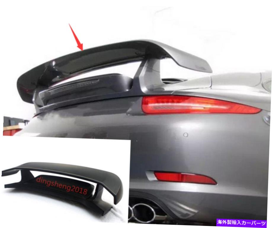 Cover Rear Trunk ݥ륷911ѥܥեСꥢ롼եݥ顼ȥ󥯥ݥ顼ơС Carbon Fiber Rear Roof Spoiler Trunk Tail Spoiler Decor Cover For Porsche 911