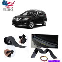 Cover Rear Trunk 日産ローグ2000-2020車のドアシルプロテクターバンパーガードトリムカバーブラック For Nissan Rogue 20...