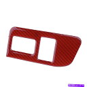 Cover Rear Trunk カーレッドカーボンファイバーリアトランクスイッチトリムカバーフィット感のためのスバルBRZトヨタ86 Car Red Carb...
