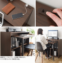 シンプルPCデスク パソコン机 ゲーミングデスク ワークデスク コンセント電源付 ダークブラウンnew Lariado ラリアード 収納 宮武製作所 mim-DT-1002-new-lot 長方形 木製机 北欧風 洋風和風 高品質 PC台 パソコン台 シンプルデスク 送料無料(3)