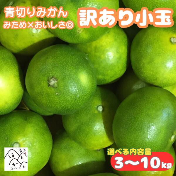 小玉 青切りみかん（極早生みかん） 訳あり 3kg 5kg 10kg 3S-S みため× おいしさ◎【送料無料※北海道・沖縄は除く】