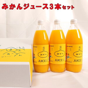 みかんジュース 1L 3本入り 愛媛県産【贅沢な果汁100％】送料無料