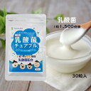 乳酸菌 サプリ 【乳酸菌チュアブル】 ヨーグルト味【30粒入】 子供から大人まで 1粒に乳酸菌1500億個 サプリメント 送料無料 誠輝堂 手軽に カプセルタイプが苦手な方へオススメ お試し塩レモンゼリー付き