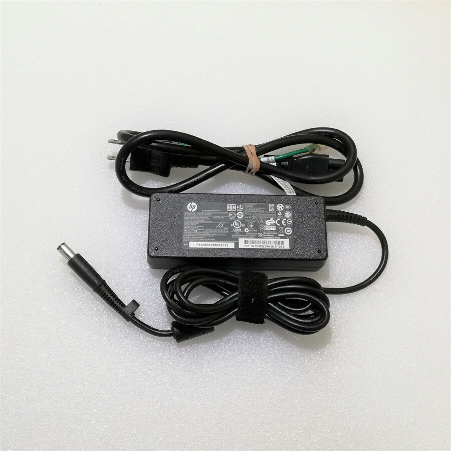 【中古】純正品 HP AC ADAPTER 19.5V~4.62A それぞれ 外径約7.4mm 内径約5.0mm センターピンありタイプ※コネクタ形状・サイズ要確認