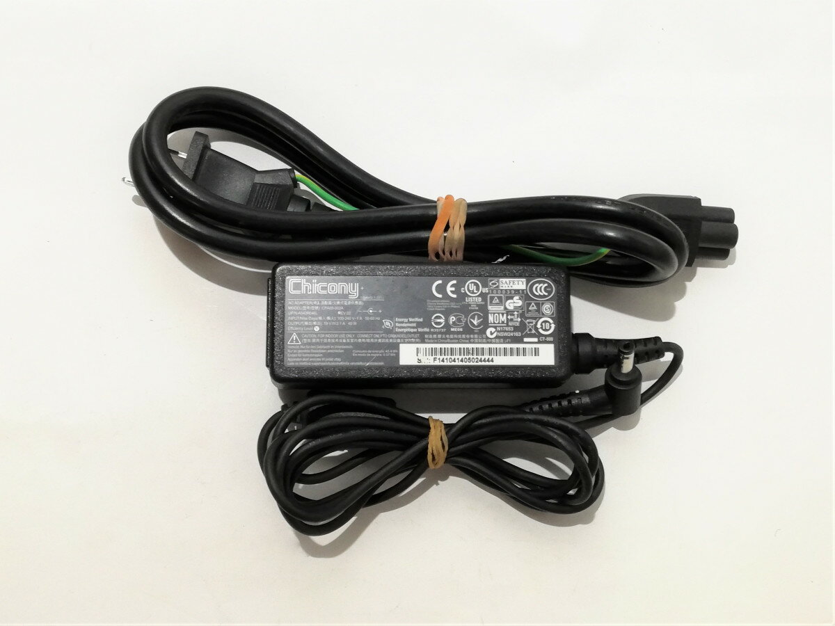 純正品 CHICONY AC ADAPTER 19V~2.1A CPA09-002A 外径約4.8mm 内径約1.7mm※コネクタ形状・サイズ要確認