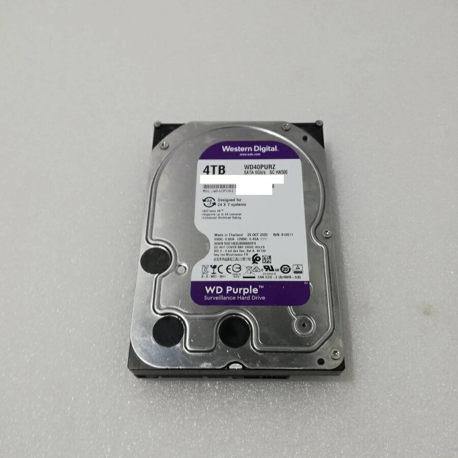 【中古動作品】メーカーWD Western Digital製HDD 3.5インチ SATA デスクトップPC用HDD 4TB 1点 WD40PURZ-85TTDY0☆Crystal Disk Infoにて健康状態「正常」と確認済 フォーマット済☆★初期化済み★