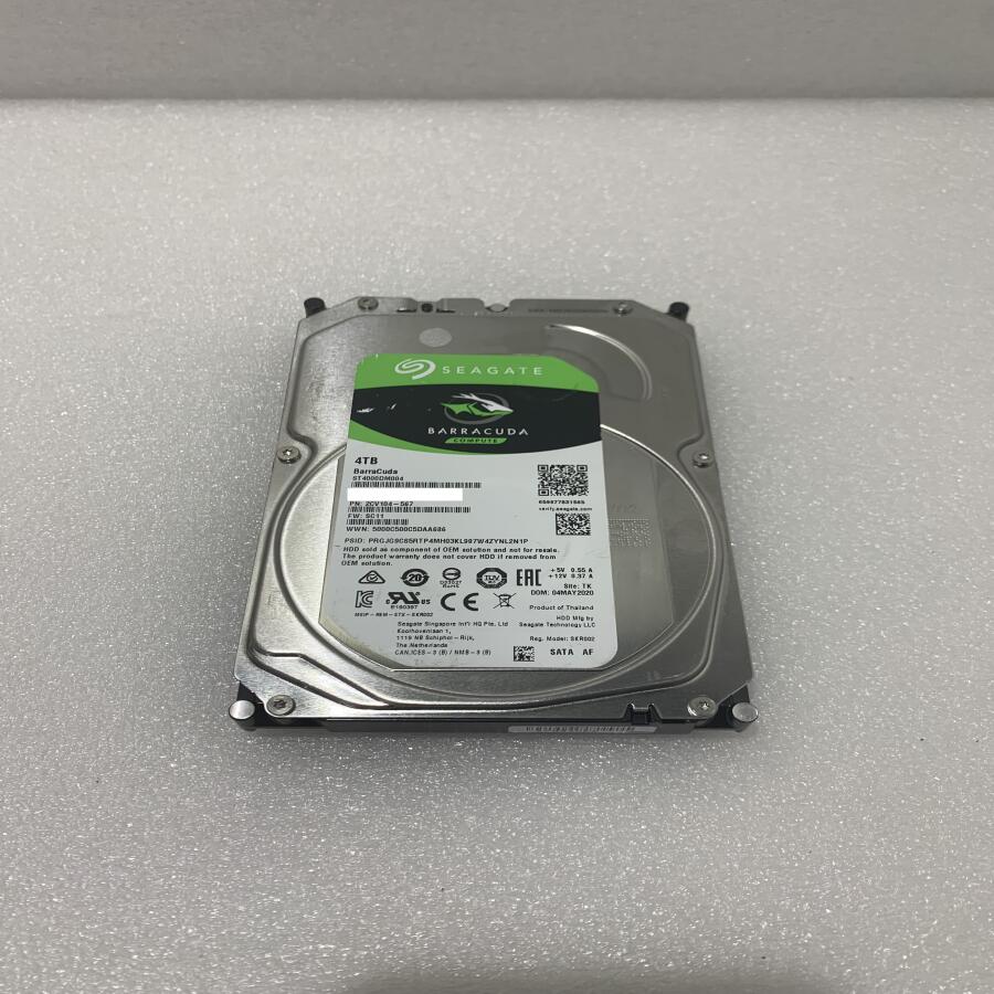 【中古動作品】メーカーSEAGATE 3.5インチ HDD SATA デスクトップPC用HDD 4TB 1点 ST4000DM004 表示使用時間 108時間☆Crystal Disk Infoにて健康状態「正常」と確認済 フォーマット済☆★初期化済み★