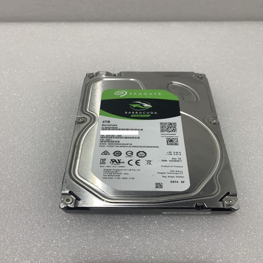 楽天星輝商事　楽天市場店【中古動作品】メーカーSEAGATE 3.5インチ HDD SATA デスクトップPC用HDD 4TB 1点 ST4000DM005 ☆Crystal Disk Infoにて健康状態「正常」と確認済、フォーマット済☆★初期化済み★