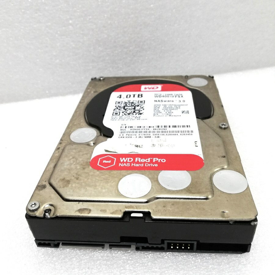 楽天星輝商事　楽天市場店【中古動作品】メーカーWD Western Digital製 HDD 3.5インチ SATA デスクトップPC用HDD 4TB 1点 WD4001FFSX ☆Crystal Disk Infoにて健康状態「正常」と確認済、フォーマット済☆★初期化済み★