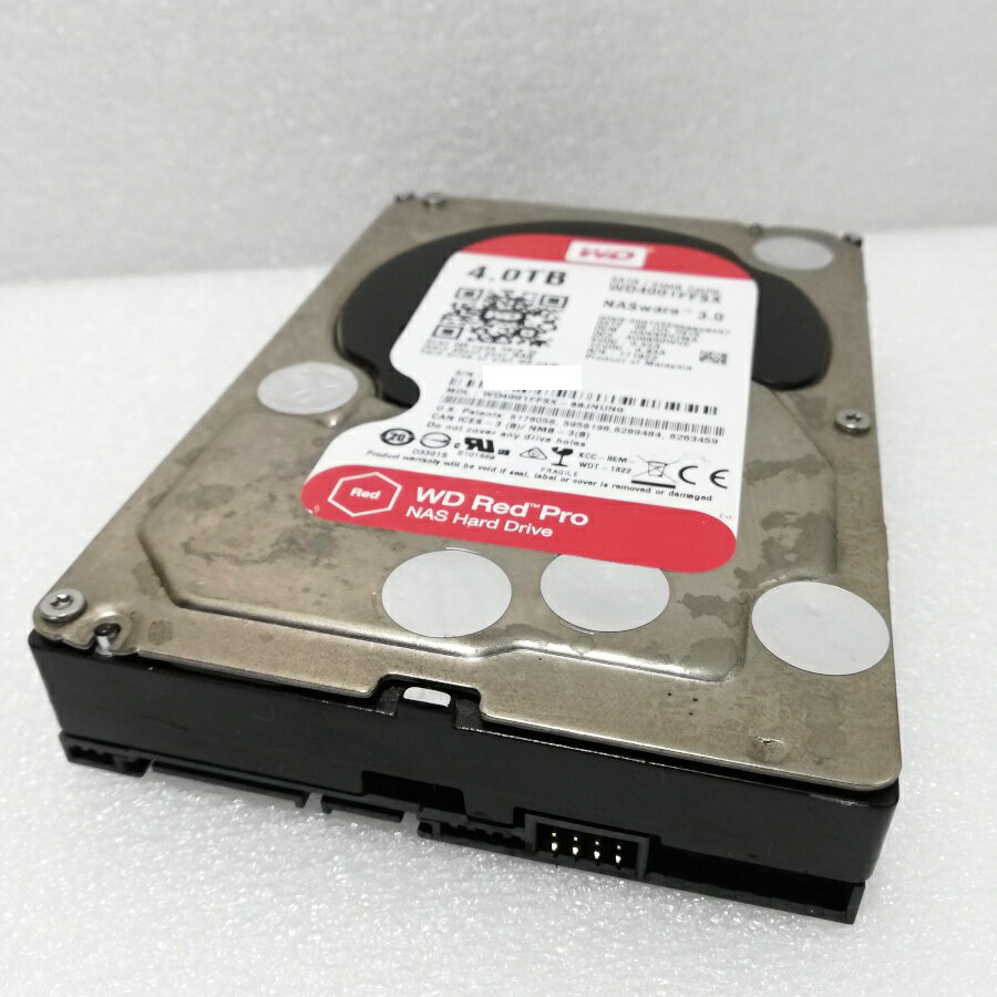 【中古動作品】メーカーWD Western Digital製 HDD 3.5インチ SATA デスクトップPC用HDD 4TB 1点 WD4001FFSX ☆Crystal Disk Infoにて健康状態「正常」と確認済 フォーマット済☆★初期化済み★