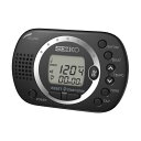 メーカー希望小売価格はメーカーカタログに基づいて掲載しています。 【メトロノーム 電子 SEIKO/セイコー クォーツメトロノーム スタンダード タップ】 　 DM110 多様なシーンで活躍するスタンダードメトロノーム ■自分がタップしたテンポでメトロノームを動かせる、便利なタップ機能付き。テンポの練習に加え、お気に入りの楽曲のテンポ把握ができます。 ■二種類のスピーカー搭載！環境や好みに合わせて切り替え可能です。 　1.柔らかい音のダイナミックスピーカー：個人や狭い空間での使用に最適 　2.大音量圧電スピーカー：グループや広い空間での使用に最適 ■メトロノームと同時使用が可能なストップウオッチ機能が便利です。 ■7つの光でテンポ表示 　タクトが振れる動きをイメージした見やすいテンポ表示で、暗いところでも良く見えます。 ■ビートとリズムが別々に設定可能です。 ■新ボタン配列で操作も簡単です。 ■スタンドと大好評の譜面台取り付けスリット付き。 譜面台取付例 本体裏面についているスリットを譜面台に差し込むだけで、しっかり安定します。譜面をめくるときも邪魔になりません。 【主な仕様】 サイズ 100(W)×66(H)×20(D)mm 約85g(電池含む) テンポ 30〜250回／分 ビート 0〜8 リズム その他 ・メモリー機能 ・オートパワーオフ機能 ・ボリューム調整機能 ・イヤホンSEP2対応 ・径3.5mmモノラルジャック 用語解説はコチラ＞＞からDM110 SEIKOクオーツメトロノーム 多様なシーンで活躍するスタンダードメトロノーム ■自分がタップしたテンポでメトロノームを動かせる、便利なタップ機能付き。テンポの練習に加え、お気に入りの楽曲のテンポ把握ができます。 ■二種類のスピーカー搭載！環境や好みに合わせて切り替え可能です。 　1.柔らかい音のダイナミックスピーカー：個人や狭い空間での使用に最適 　2.大音量圧電スピーカー：グループや広い空間での使用に最適 ■メトロノームと同時使用が可能なストップウオッチ機能が便利です。 ■7つの光でテンポ表示 　タクトが振れる動きをイメージした見やすいテンポ表示で、暗いところでも良く見えます。 ■ビートとリズムが別々に設定可能です。 ■新ボタン配列で操作も簡単です。 ■スタンドと大好評の譜面台取り付けスリット付き。