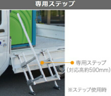 車載仮設トイレのせるくん用の昇降台です。 仮設トイレ以外の用途にも是非！