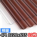 ポリカ 波板 軽量 4尺 1220x655mm ポリカーボネート 10枚セット 10枚以上バラ売り可