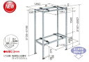 バクマ工業 BEAR パッケージエアコン架台 平地二段置用 B-PHW16H 溶融亜鉛メッキ製 積雪地におすすめ